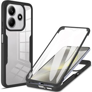 Fr Xiaomi Redmi Note 14 5G Full 360 Acrylic Hybrid TPU Hlle Schwarz