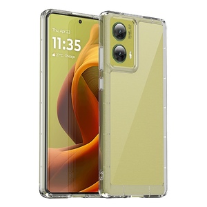 F�r Motorola Moto G85 Colorful TPU Acryl Hybrid H�lle Case Transparent