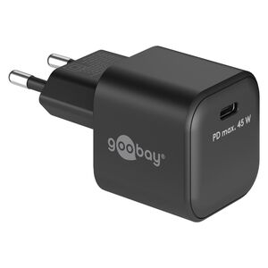 Goobay USB-C(TM) PD GaN Schnellladeger�t Nano 45W Schwarz