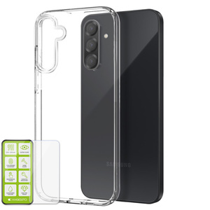 F�r Samsung Galaxy A56 / A36 Silikon TPU H�lle Transparent + Hart Glas