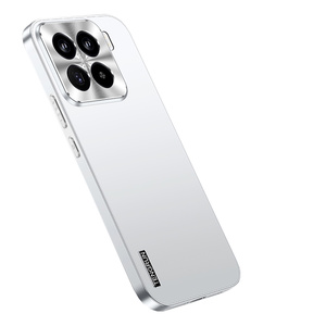 F�r Xiaomi 15 Pro Feinmattes Metall Design Handy H�lle Tasche Silber