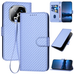 Fr Xiaomi Redmi Note 14 Pro Plus Carbon Fiber Kunstleder Hlle H Blau