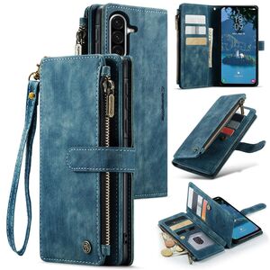 Fr Samsung Galaxy A56 / A36 Kunstleder Multifunktion Tasche Case Blau