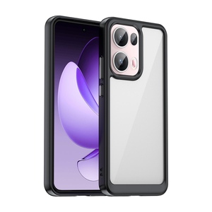 F�r Oppo Reno 13 Pro 5G Colorful Series TPU Acryl Hybrid H�lle Schwarz