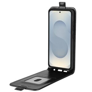 F�r Samsung Galaxy S25 Edge Vertikale Flip Schutz Tasche H�lle Schwarz