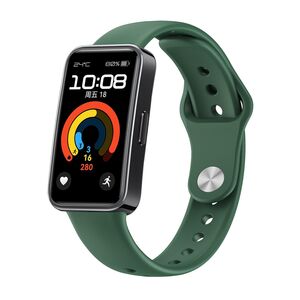 Fr Huawei Watch Band 10 / 10 NFC Solid Color Silikon Armband D- Grn