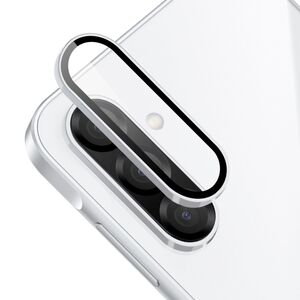 F�r Samsung Galaxy A26 / A36 / A56 Aluminium Ring + Hart Glas Silver