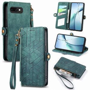 Fr Google Pixel 9a Kunstleder Design Zipper Book Wallet Tasche Grn