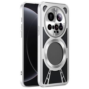 Fr Xiaomi 15 Ultra Design Metall Silikon MagSafe Khl Hlle Silber