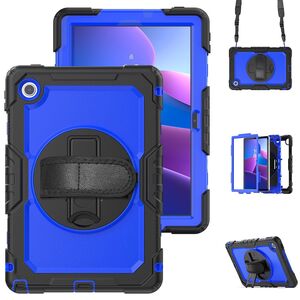 Fr Lenovo Tab M10 4. Gen / Tab 10.1 2025 Silikon Hybrid Hlle D- Blau