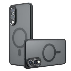 F�r Samsung Galaxy S25 Edge Armor MagSafe TPU PC Schutz H�lle Schwarz