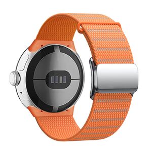 Fr Google Pixel Watch 3 45mm Magnetverschluss Nylon Armband Orange