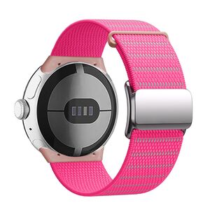 Fr Google Pixel Watch 3 45mm Magnetverschluss Nylon Armband Rosa