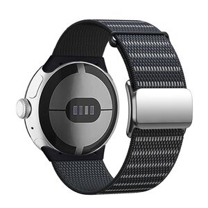 Fr Google Pixel Watch 3 41mm Magnetverschluss Nylon Armband Schwarz