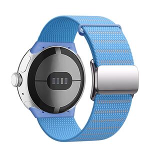 Fr Google Pixel Watch 3 41mm / 2 Magnetverschluss Nylon Armband Blau