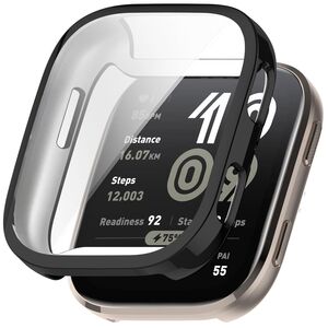 Fr Amazfit Bip 6 Electroplated Full Cover TPU Schutz Hlle Schwarz