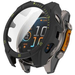 Fr Garmin Tactix 8 AMOLED 51mm Schutz Hlle + 9H Hart Glas Schwarz
