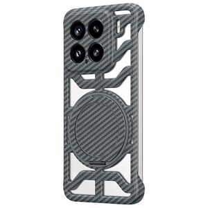 F�r Xiaomi 15 Carbon Design 360 Grad MagSafe Ring Schutz H�lle Grau