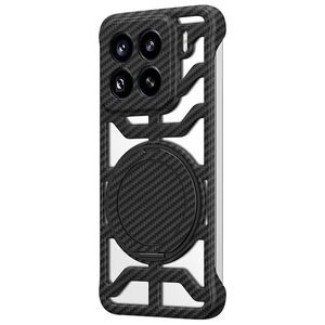 F�r Xiaomi 15 Pro Carbon 360 Grad MagSafe Ring Schutz H�lle Schwarz