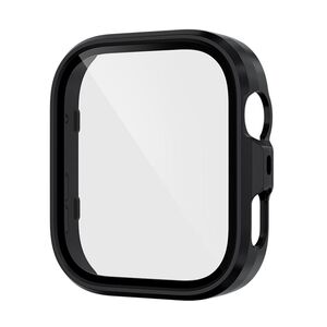 F�r Huawei Watch Fit 4 Pro Kunststoff PC H�lle + 9H Hart Glas Schwarz