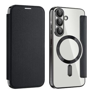 F�r Samsung Galaxy A56 5G Magsafe RFID Kunstleder Schutz H�lle Schwarz