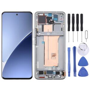 Fr Xiaomi 15 Pro AMOLED LCD Display mit Rahmen Reparatur Ersatzteil Silber