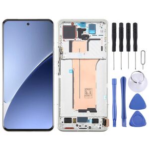 Fr Xiaomi 15 Pro AMOLED LCD Display mit Rahmen Reparatur Ersatzteil Wei