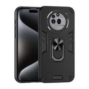 F�r Nothing Phone 3a Pro Armor Magnet Ring Schutz Handy H�lle Schwarz