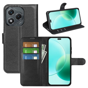 F�r Honor 400 Lite Kunstleder Book Wallet Handy Tasche H�lle Schwarz