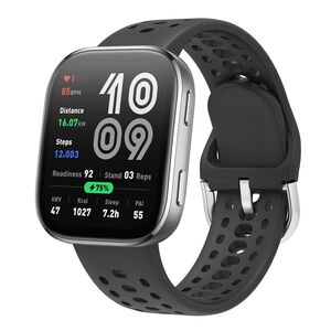 Fr Amazfit Bip 6 Silikon Design Ersatz Smart Watch Armband Schwarz
