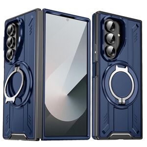 F�r Samsung Galaxy Z Fold7 5G MagSafe 360 Grad Ringhalter H�lle Blau