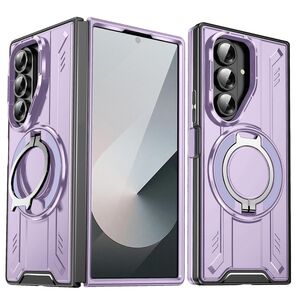 F�r Samsung Galaxy Z Fold7 5G MagSafe 360 Grad Ringhalter H�lle Lila