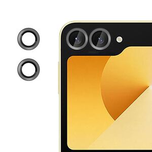 F�r Samsung Galaxy Z Flip7 5G Kamera 9H Hart Glas Schutz Ring Schwarz