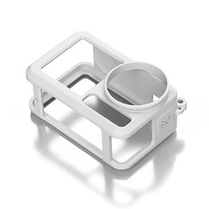 Fr DJI Action 5 Pro / 4 / 3 Silikon Schutzhlle mit Linsenschutz Wei