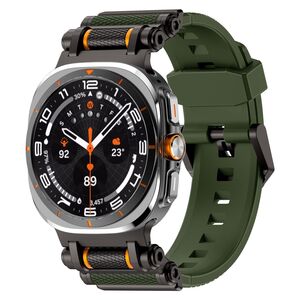 F�r Samsung Galaxy Watch Ultra 2 / Ultra 47mm Silikon Metall Armband