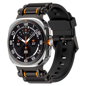 Fr Samsung Galaxy Watch Ultra 2 / Ultra 47mm Silikon Metall Arm Band