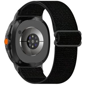 F�r Samsung Galaxy Watch 8 / 8 Classic Elastisches Nylon Band Schwarz