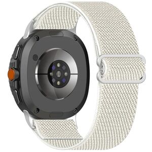 F�r Samsung Galaxy Watch 8 / 8 Classic Elastische Nylon Arm Band Beige