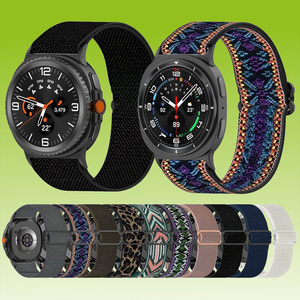 F�r Samsung Galaxy Watch 8 / 8 Classic Elastische Nylon Design Armband