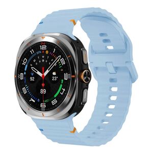 F�r Samsung Galaxy Watch 8 / 8 Classic Silikon Armband Blau Gr��e: L