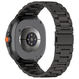 F�r Samsung Galaxy Watch 8 / 8 Classic Bead Edelstahl Arm Band Schwarz