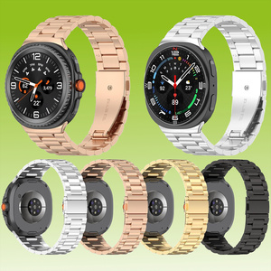 F�r Samsung Galaxy Watch 8 / 8 Classic Three Bead Edelstahl Armband