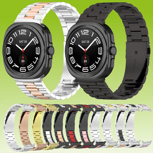 F�r Samsung Galaxy Watch 8 / 8 Classic Three Bead Edelstahl Armband