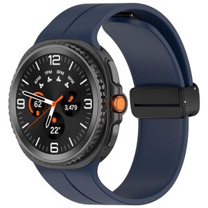 F�r Samsung Galaxy Watch 8 / 8 Classic Silikon Magnetisches Band Blau