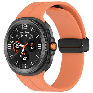 Fr Samsung Galaxy Watch 8 / 8 Classic Silikon Magnetische Band Orange