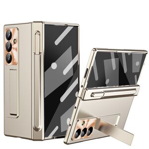 F�r Samsung Galaxy Z Fold7 5G H�lle Stand Stifthalter u. Stift Gold