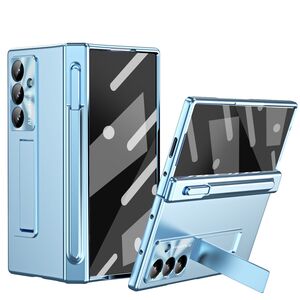 F�r Samsung Galaxy Z Fold7 5G H�lle Stand Stifthalter u. Stift Blau