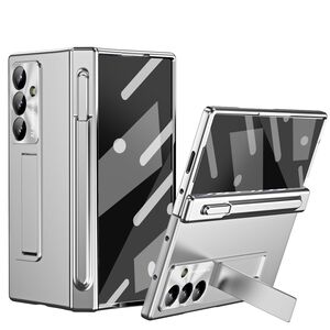 F�r Samsung Galaxy Z Fold7 5G H�lle Stand Stifthalter u. Stift Silber