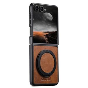 F�r Samsung Galaxy Z Flip7 Suteni MagSafe 360 Grad Ring H�lle Braun