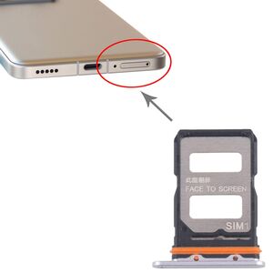 Fr Xiaomi 14T Pro 5G SIM Kartenhalter Dual SIM Card Tray Ersatzteil Silber